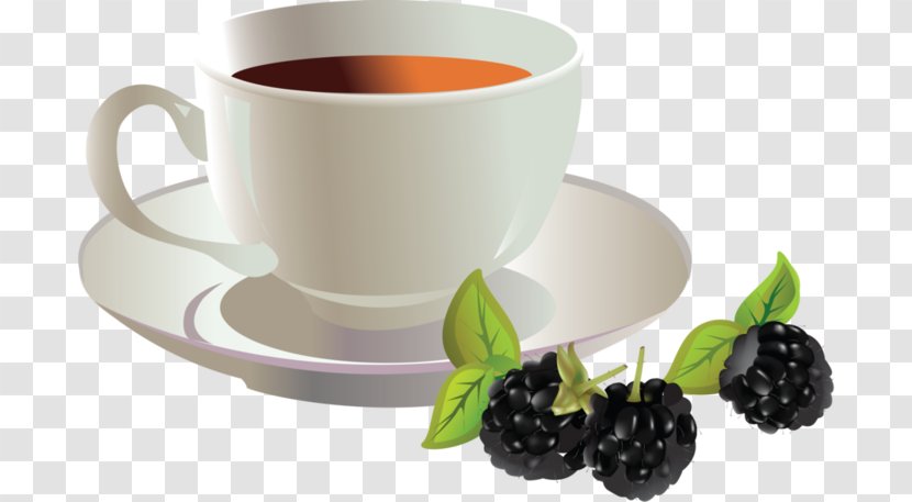 Blueberry Tea Coffee Cup - Fruit - Berry Transparent PNG