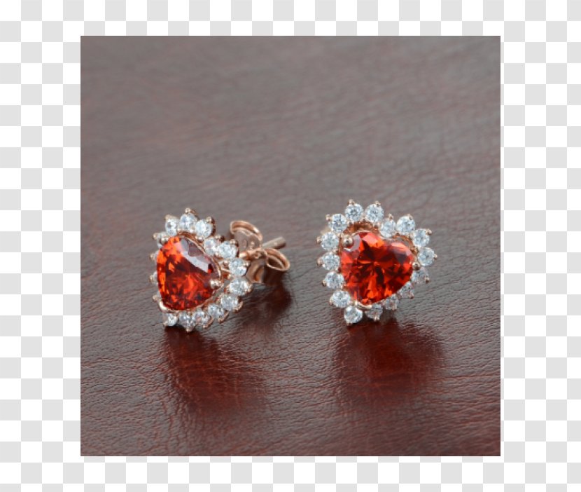 Ruby Earring Body Jewellery - Silver Transparent PNG