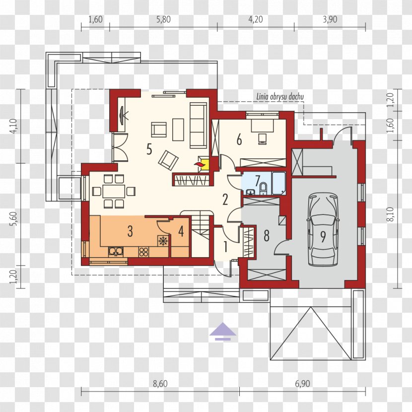 Floor Plan Rzut House Projekt Architecture Transparent PNG