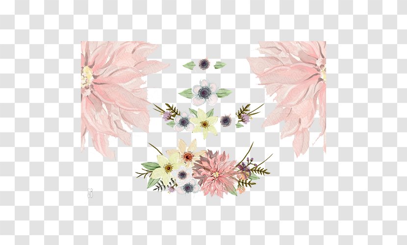 Deer Antler Watercolor Painting Flower Clip Art - Floristry - Elegant Wedding Decoration Transparent PNG