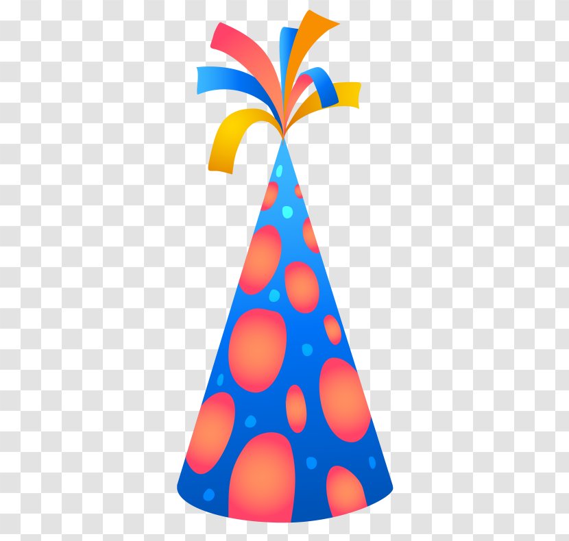 Birthday Cake Party Hat Greeting & Note Cards - Electric Blue Transparent PNG