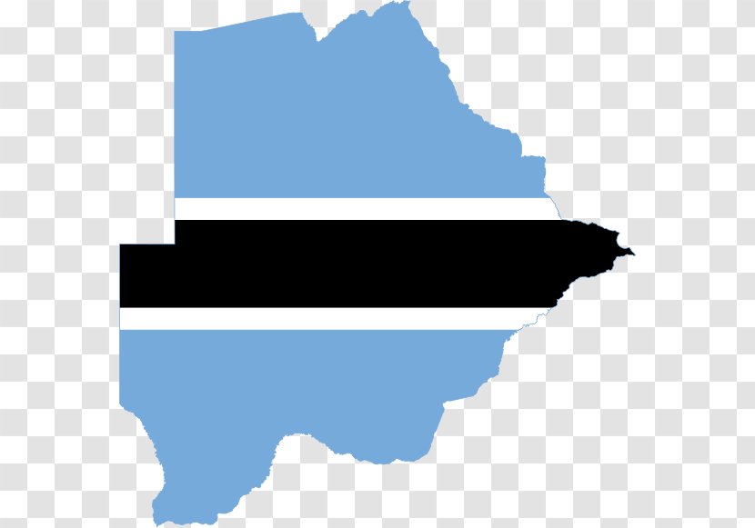 Flag Of Botswana Map National - Tswana Transparent PNG