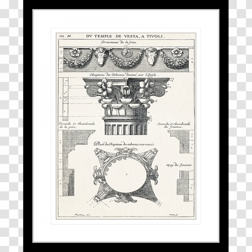 Picture Frames White Printing Work Of Art Font - Roman Columns Transparent PNG