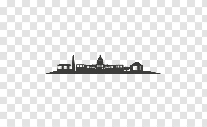 Washington, D.C. Skyline Silhouette Black And White - Monochrome Photography - City Transparent PNG