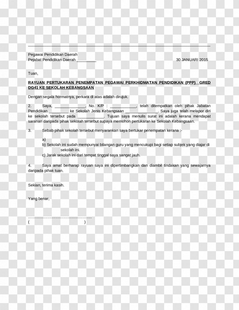 Technical School Teacher Document Education - Business Letter Transparent PNG