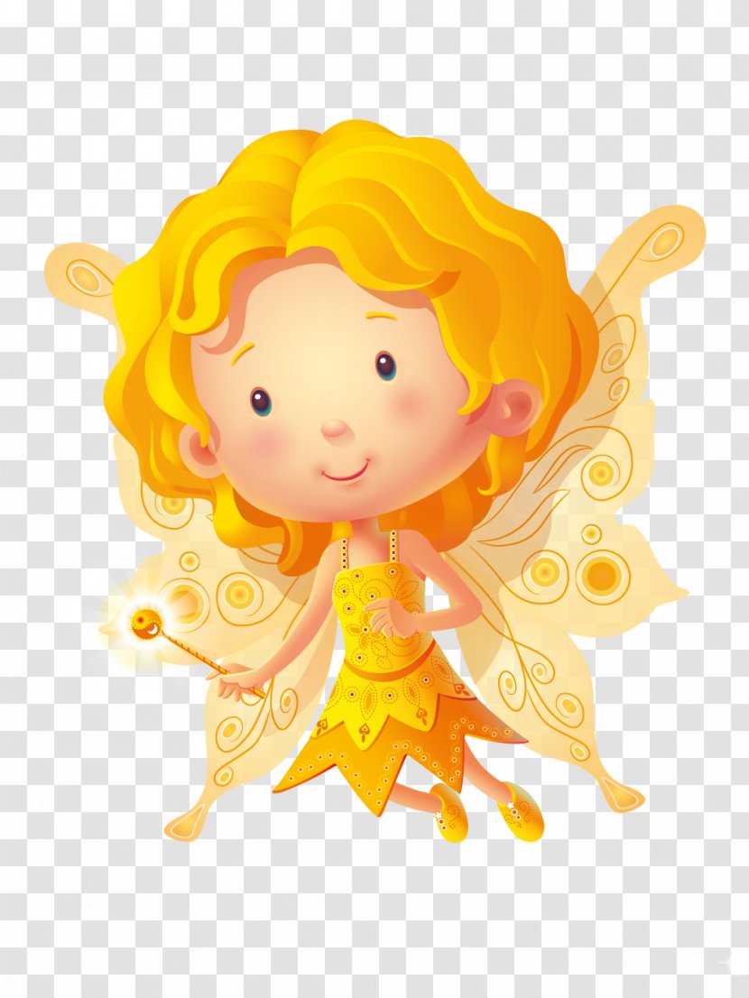 Fairy Cartoon Doll Angel M - Yellow Transparent PNG