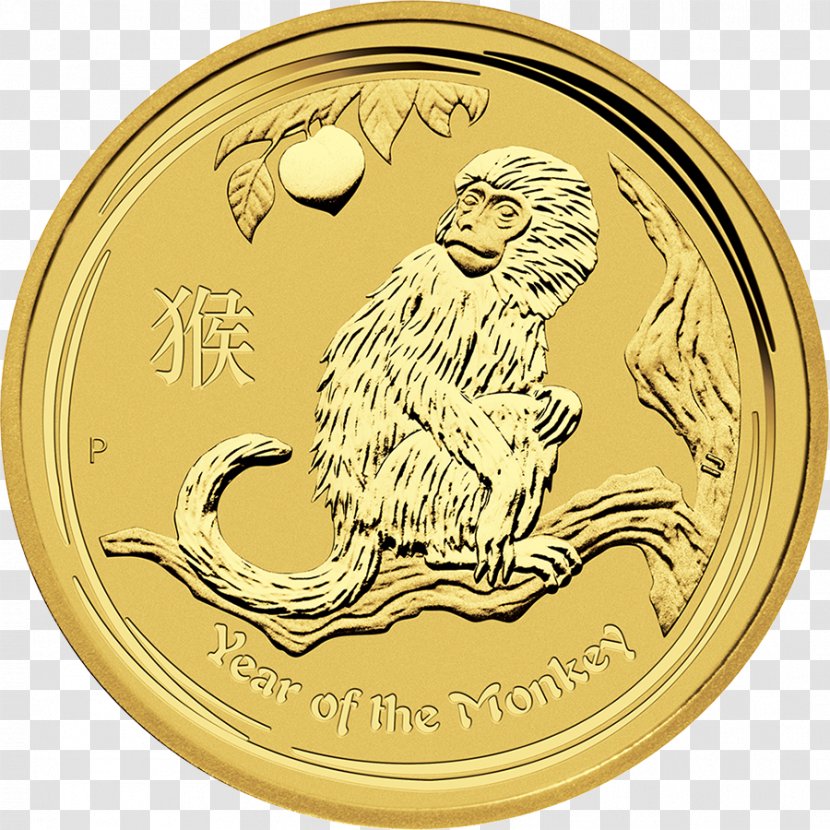 Perth Mint Gold Coin Bullion Monkey - Big Cats Transparent PNG