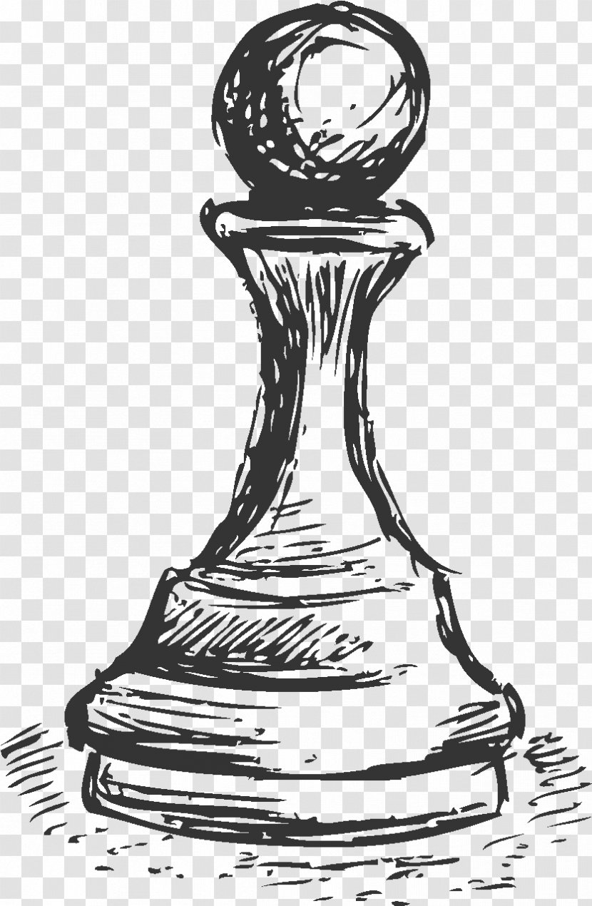 Trophy Cartoon - Pawn - Blackandwhite Recreation Transparent PNG