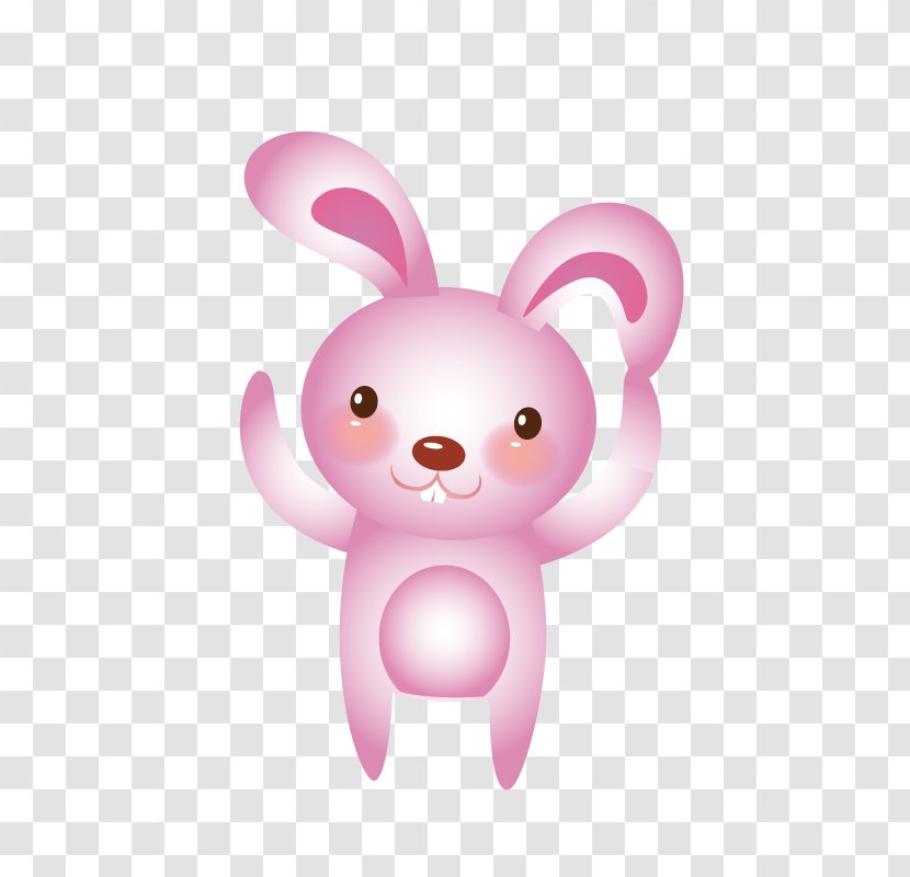 Cartoon Download Clip Art - Silhouette - Pink Rabbit Transparent PNG