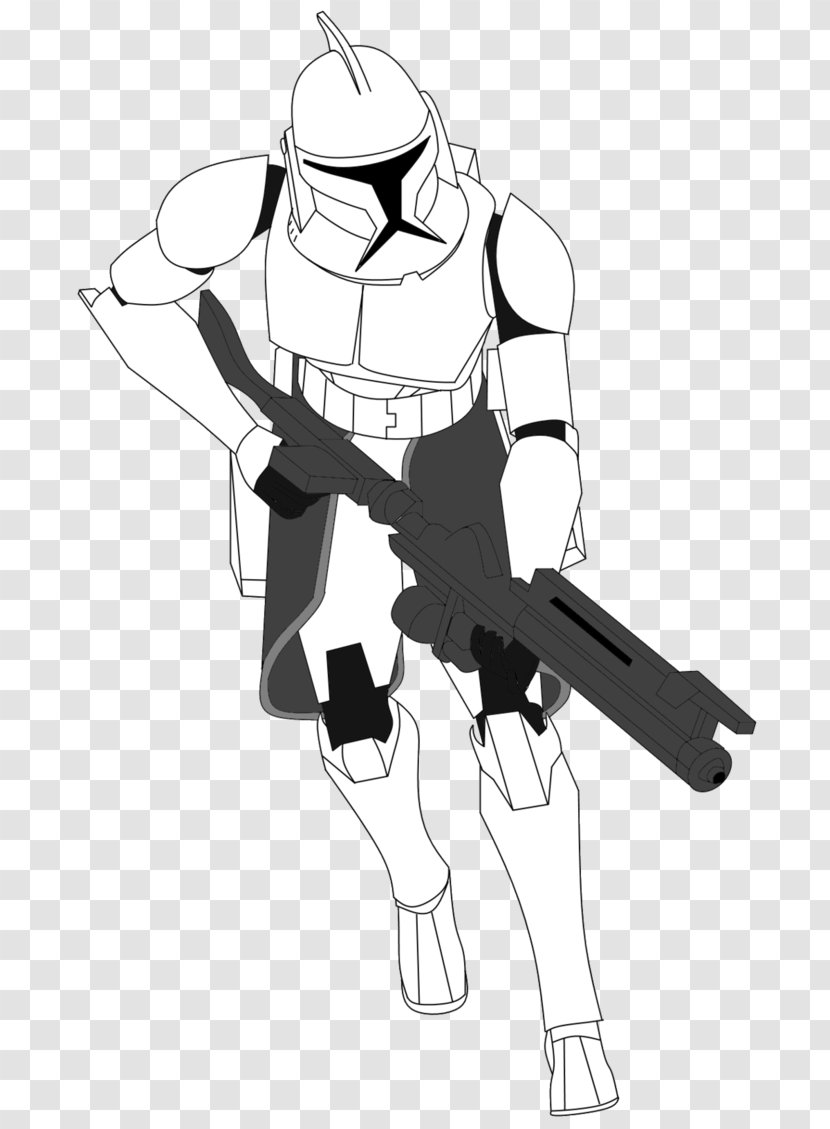 Clone Trooper Wars Line Art Drawing Sketch - Star Transparent PNG