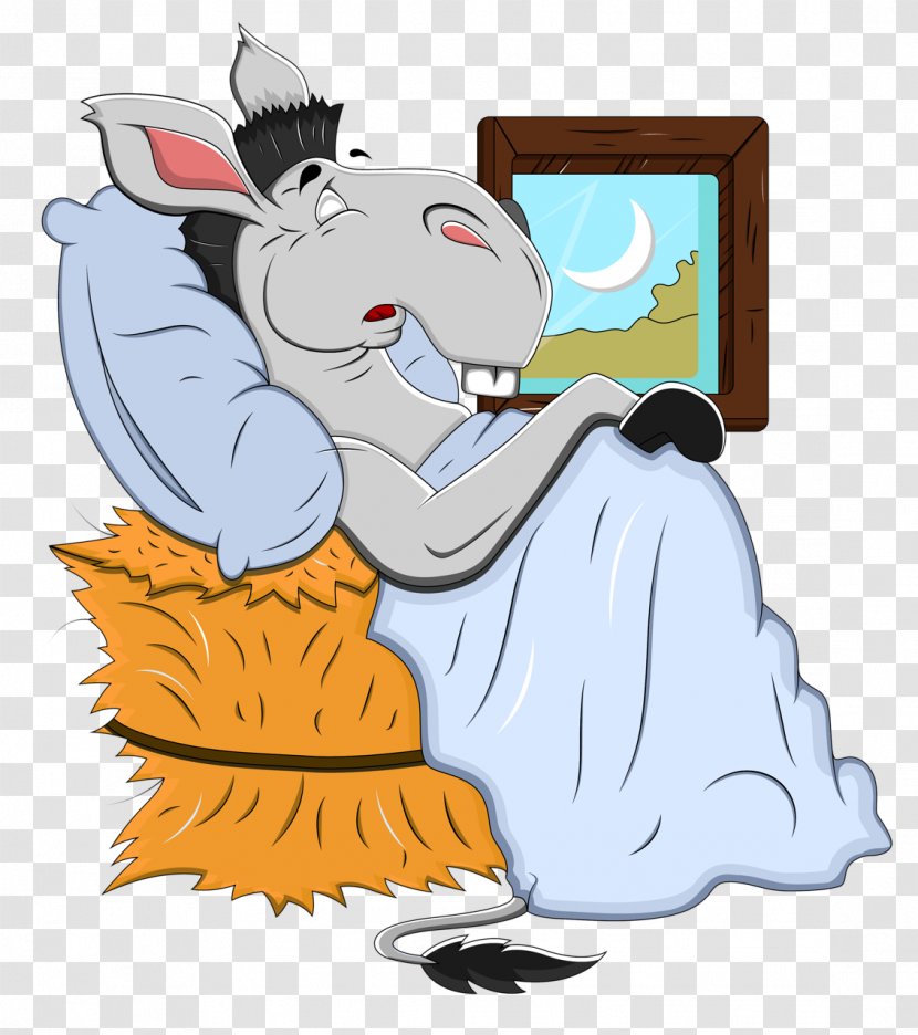 Cartoon Sleep In Non-human Animals Donkey - Humour - Sleeping Transparent PNG