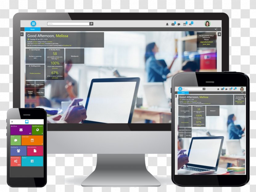 Computer Software Business Monitors Project Management - Tablet Smart Screen Transparent PNG