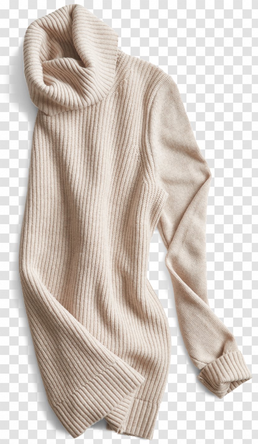 Sleeve Outerwear Sweater Beige Dress - Wool Transparent PNG