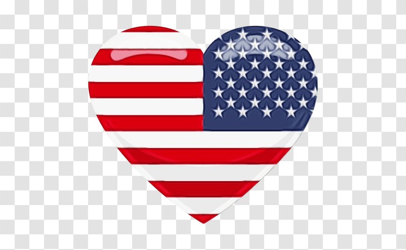 Flag Of The United States Heart Transparent PNG