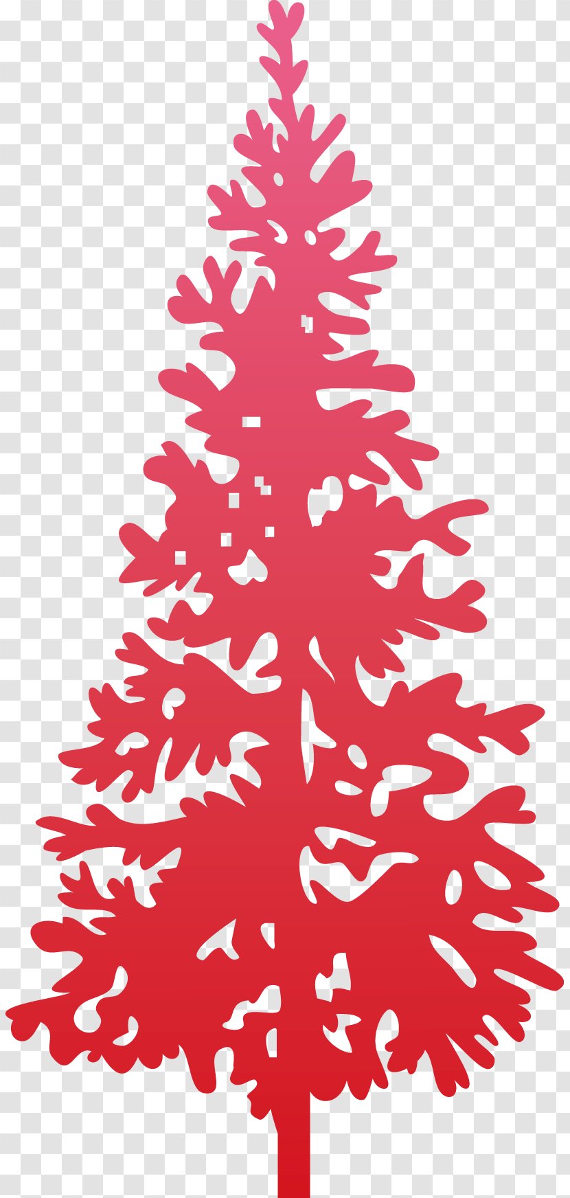 Wall Decal Christmas Tree Pine - Family - Free Pull Element Transparent PNG