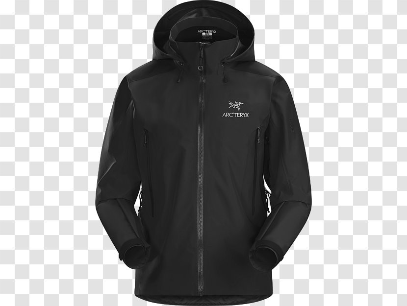 Hoodie T-shirt Jacket Arc'teryx Coat - Black Transparent PNG