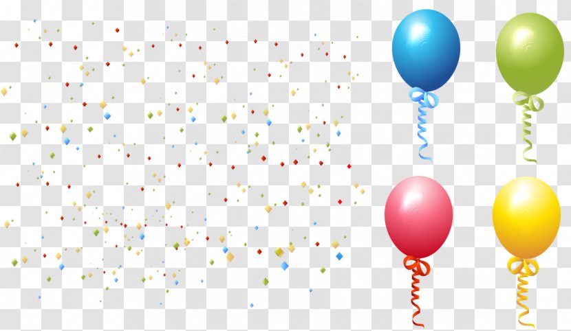 Paper Confetti Toy Balloon - Party Supply - Happiness Transparent PNG