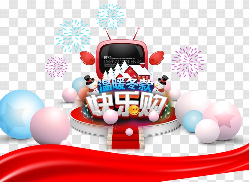 Winter Poster Online Shopping Taobao Sales Promotion - Clothing - TV Elements Transparent PNG