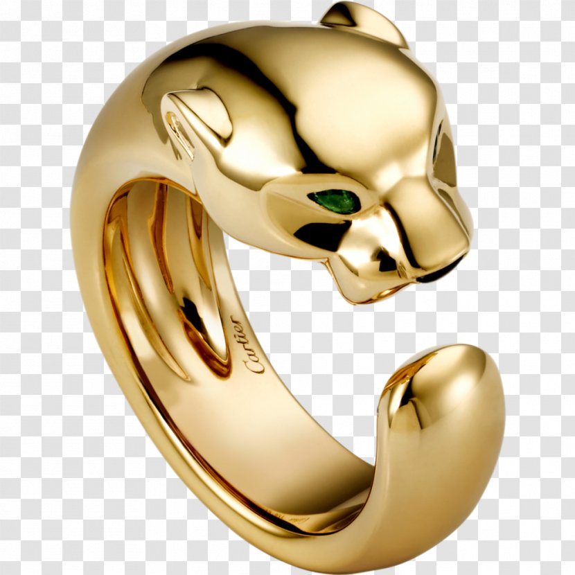 Ring Tsavorite Colored Gold Cartier Emerald - Love Bracelet Transparent PNG