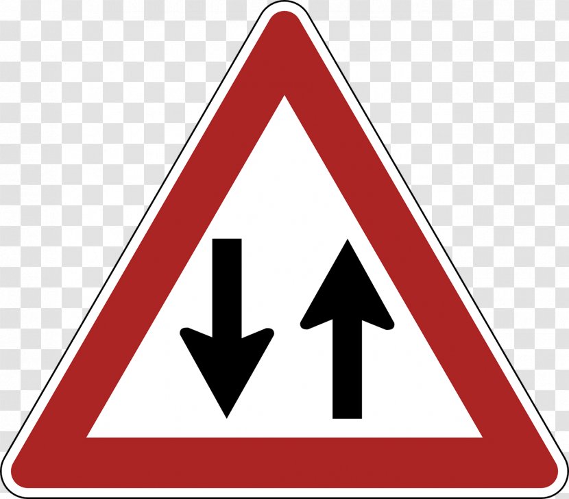 Traffic Sign One-way Two-way Street Road - Oneway - Warning Transparent PNG