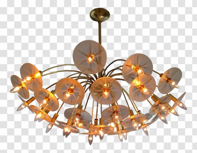 Light Fixture Chandelier Lighting - Brass Transparent PNG