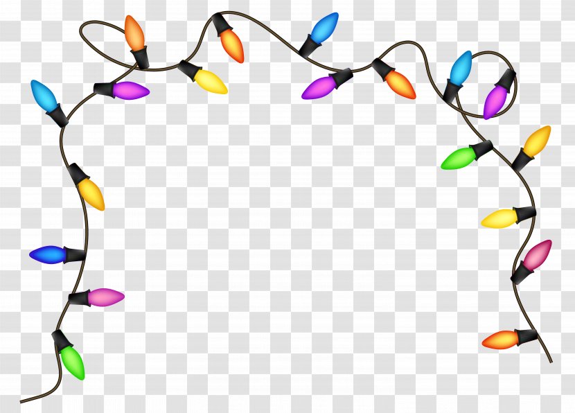 Christmas Lights Clip Art - White - Clipart Image Transparent PNG