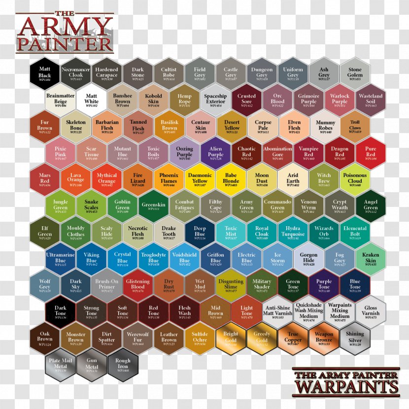 Painting Color Chart Dungeons & Dragons - Paint Transparent PNG