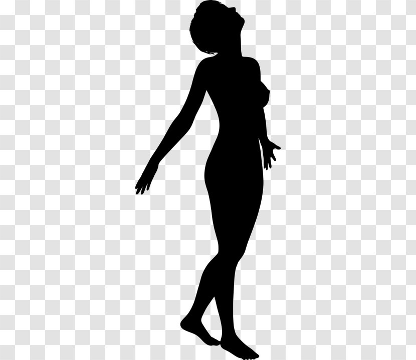 Woman Cartoon - Blackandwhite Human Leg Transparent PNG