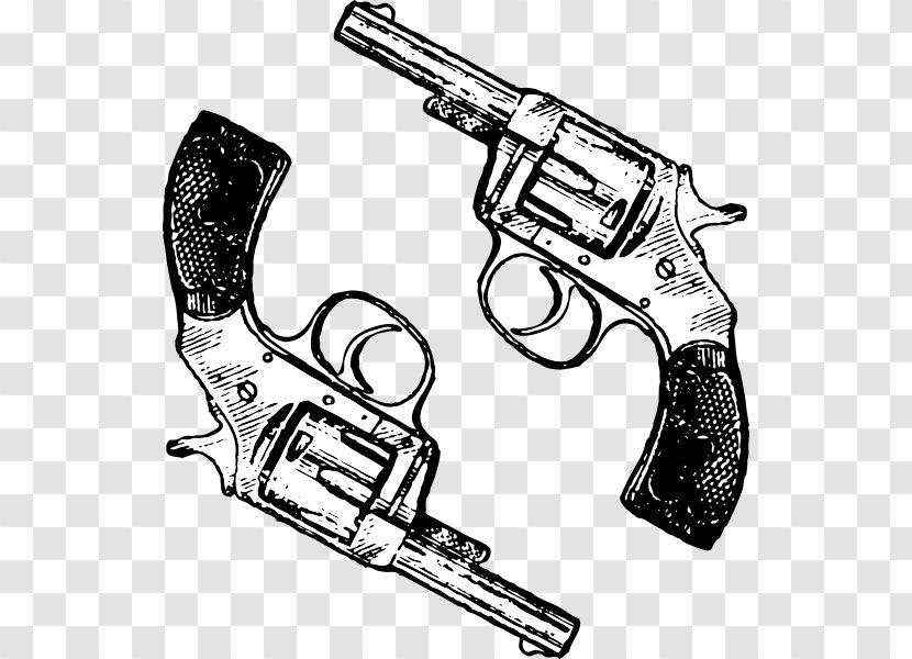 Revolver Firearm Handgun Clip Art - Air Gun - Western Pistol Transparent PNG