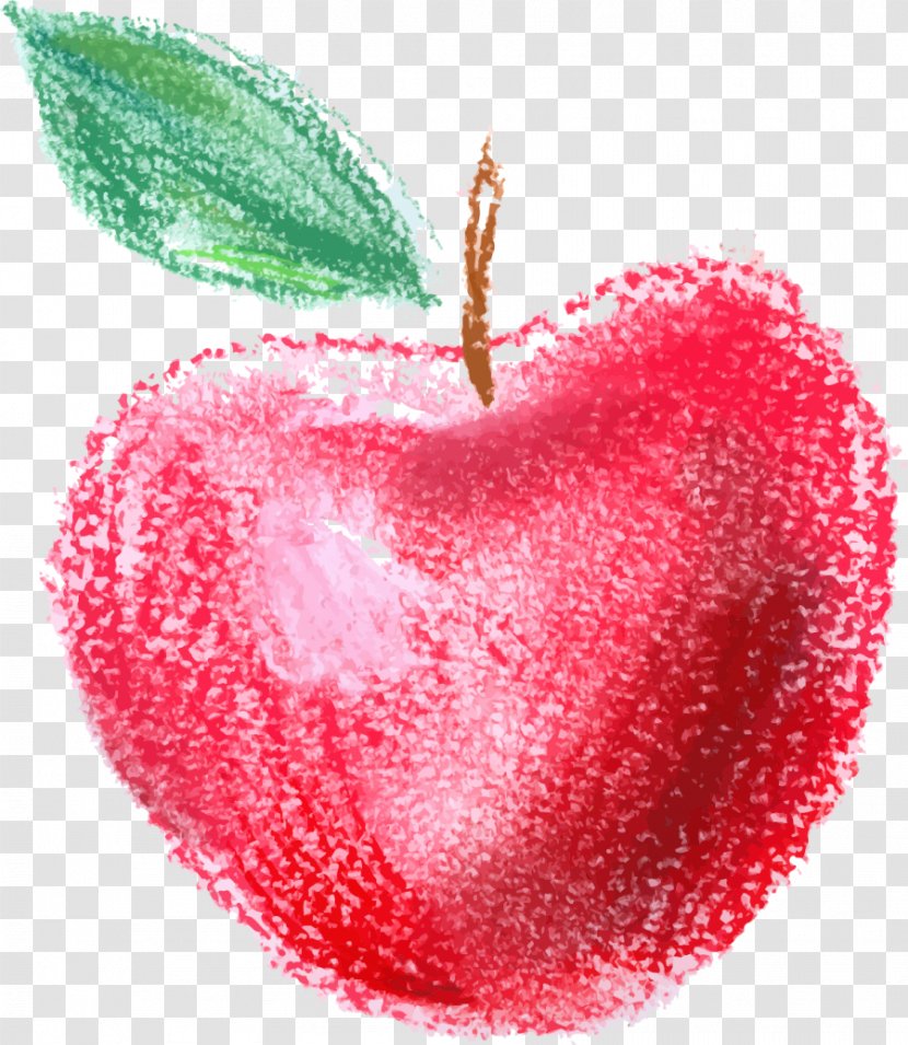 Little Apple - Drawing - Hand Painted Red Transparent PNG