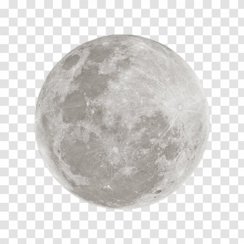 Lunar Phase Full Moon Black - Sphere Transparent PNG