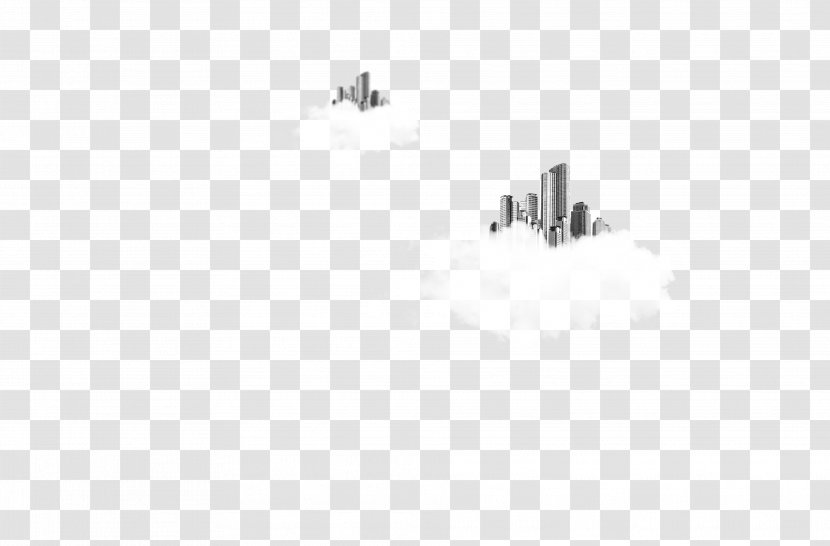 White Black Pattern - Point - Cloud Cities Transparent PNG