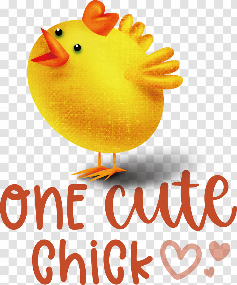 One Cute Chick Easter Day Happy Easter Transparent PNG