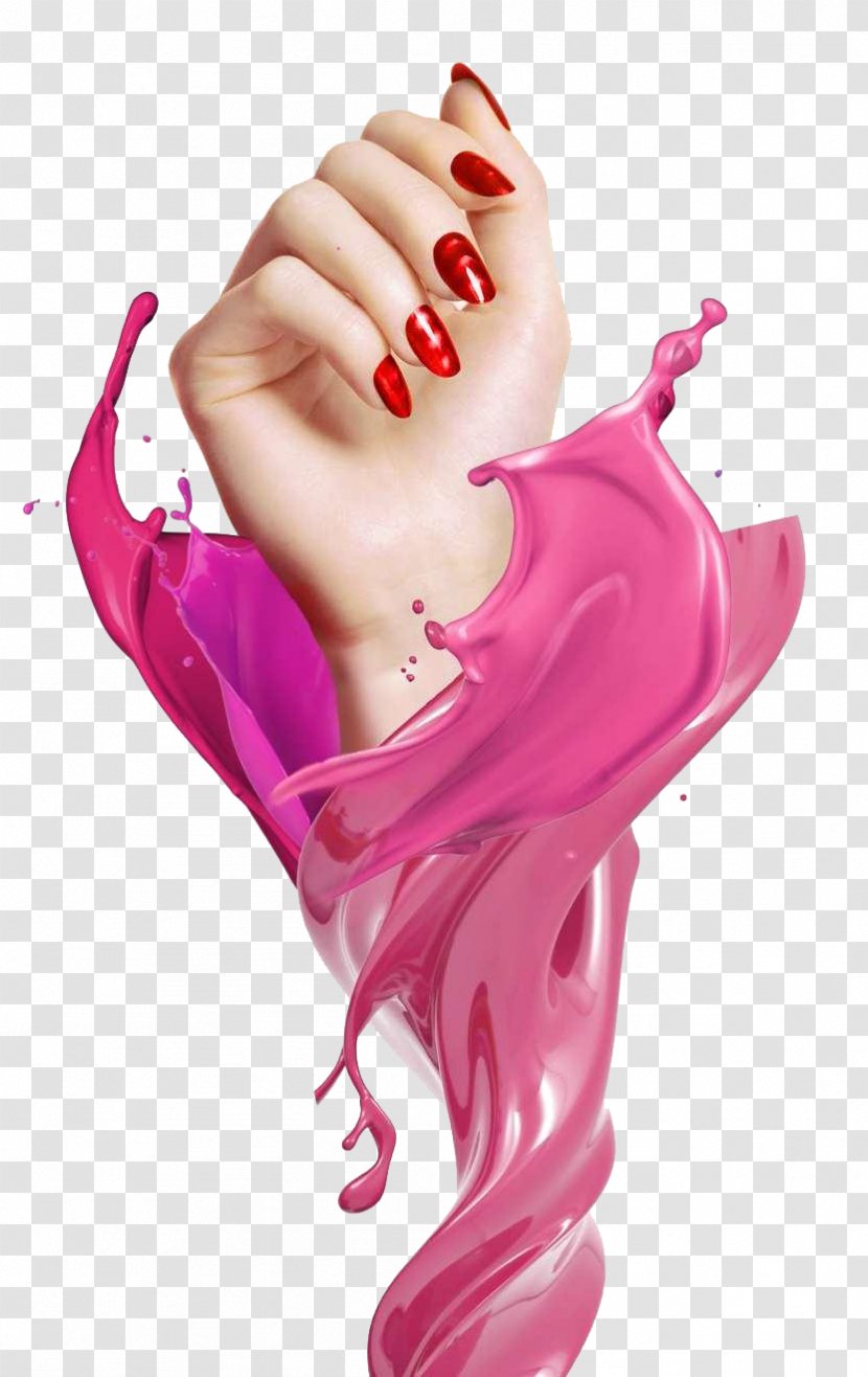 Nail Art Poster Gel Nails Artificial - Pink - Colorful Transparent PNG