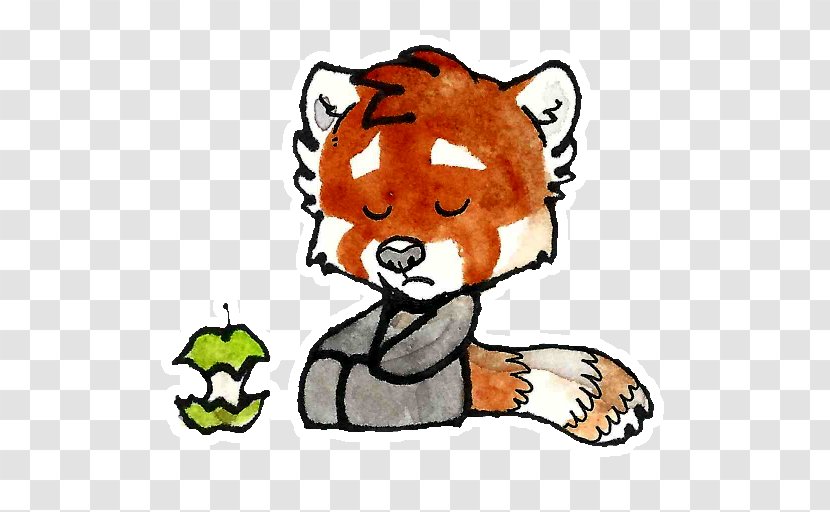 Red Panda Telegram Whiskers Sticker Clip Art - Tiger Transparent PNG