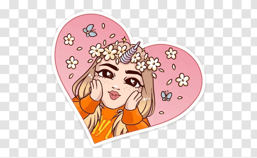 Sticker Telegram VK YouTube Envelope - Cartoon - Flower Transparent PNG