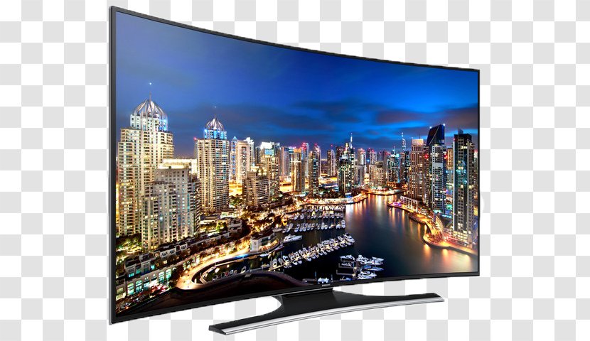 Ultra-high-definition Television 4K Resolution Samsung LED-backlit LCD Curved Screen - Show - TV Food Products Transparent PNG