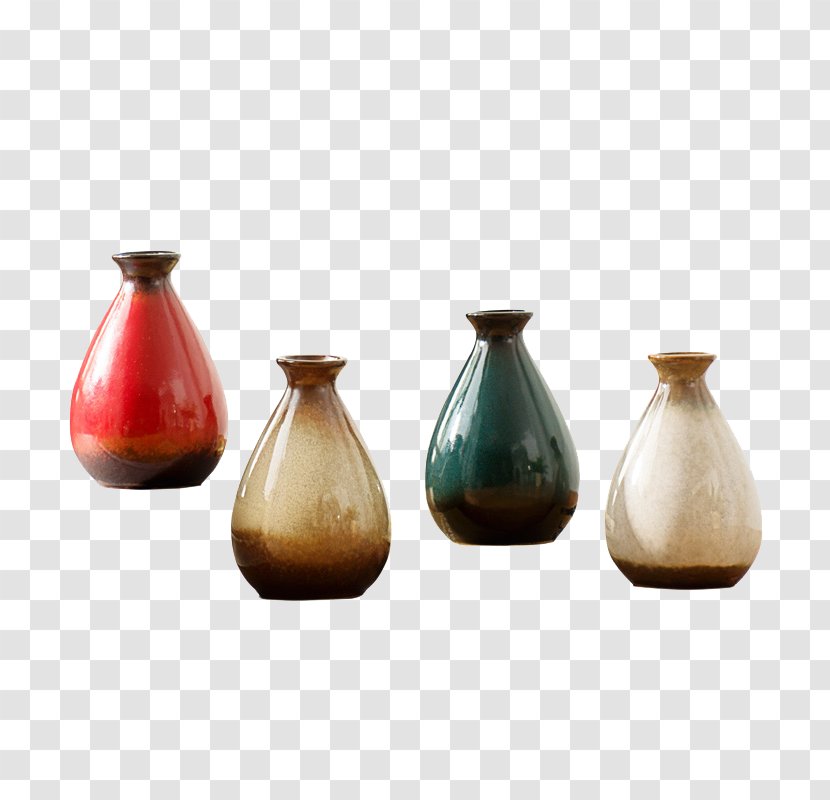 Vase Download - A Set Of Four Small Material Transparent PNG
