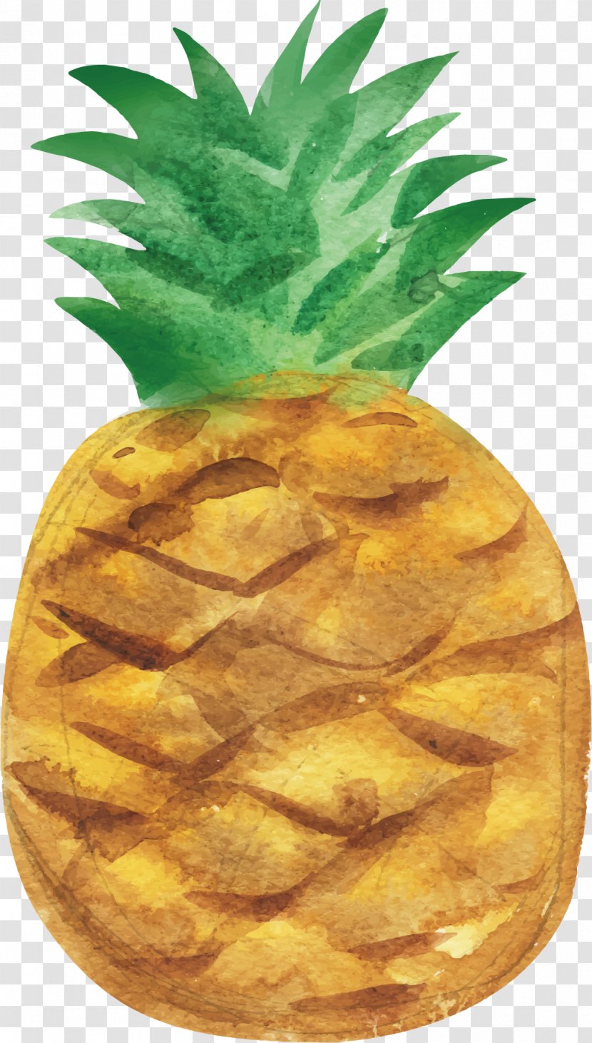 Pineapple Watercolor Painting Fruit - Hand-painted Transparent PNG