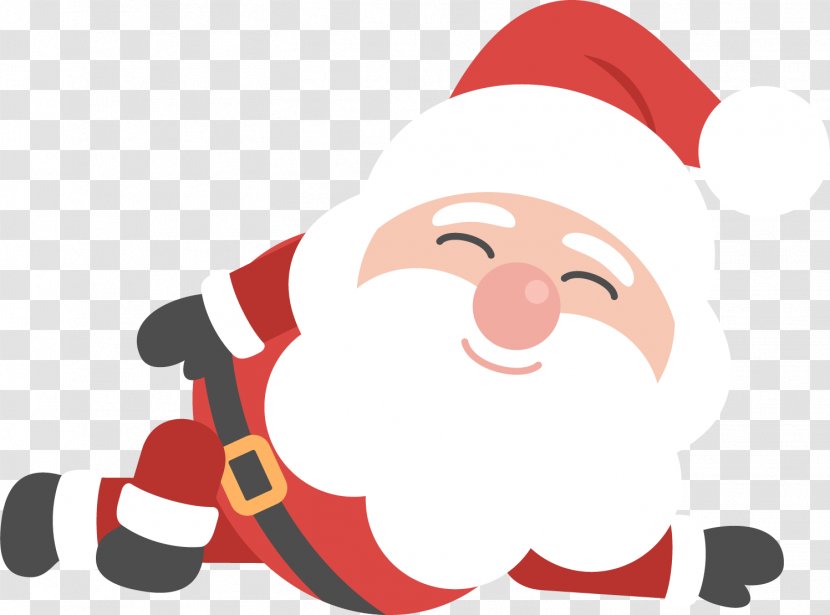 Santa Claus Free!!! Vector Graphics Image - Smile - After Christmas Shopping Transparent PNG