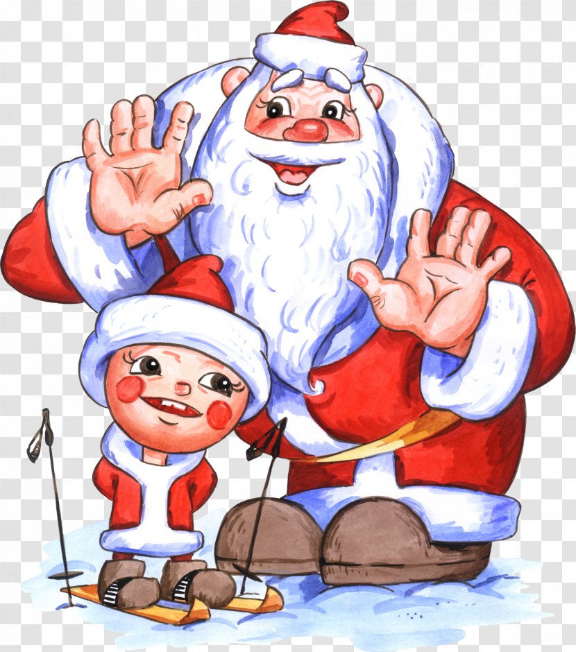 Ded Moroz Snegurochka Old New Year Holiday - Wish - Santa Claus Creative Transparent PNG