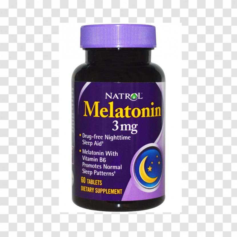 Dietary Supplement Melatonin Tablet Natrol Product - Purple Transparent PNG