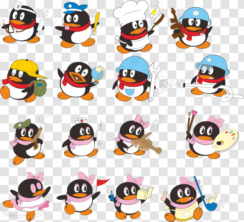 Penguin Tencent QQ Google Images Cartoon - Pattern Transparent PNG