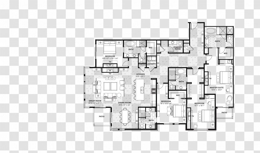 Floor Plan Site Drawing - Condominium Transparent PNG