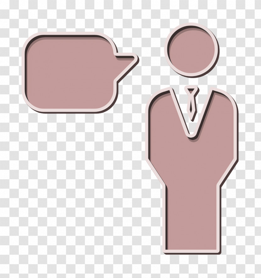 Speech Icon Filled Management Elements Icon Businessman Icon Transparent PNG