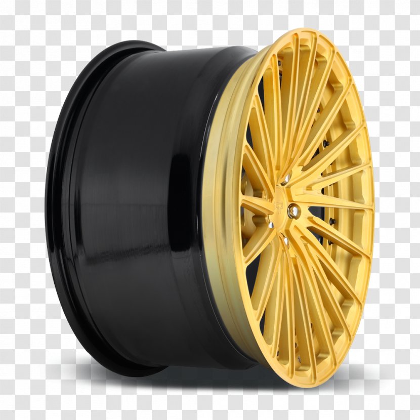 Alloy Wheel Rim Forging Tire - Automotive - Brushed Gold Transparent PNG
