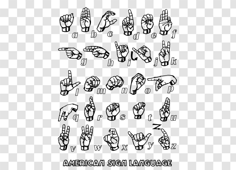 American Sign Language British Fingerspelling Alphabet - Finger Transparent PNG