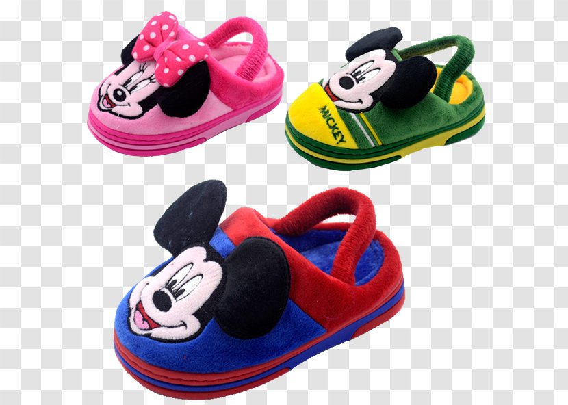 Slipper Mickey Mouse Minnie The Walt Disney Company Shoe - Baby Slippers Transparent PNG