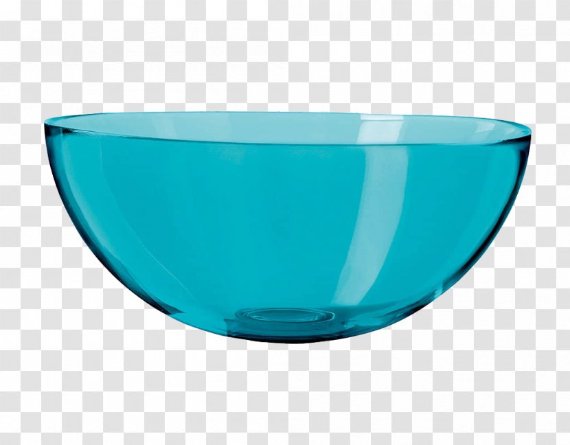 Bowl Glass Material - Turquoise - Blue Kitchenware Transparent PNG