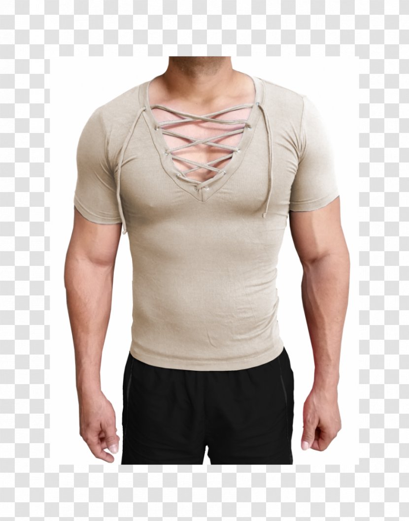 T-shirt Sleeve Shoulder Undershirt Beige - Watercolor Transparent PNG